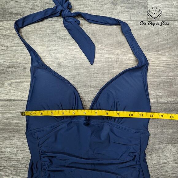 Fisrtway Classic Padded Halter One Piece Swimsuit Size S - Picture 2 of 4